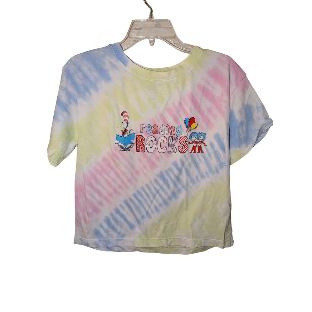 More Than Magic Girls XL 14/16 Tie Dye Keep On Glowing Graphic Tee Yellow Pink